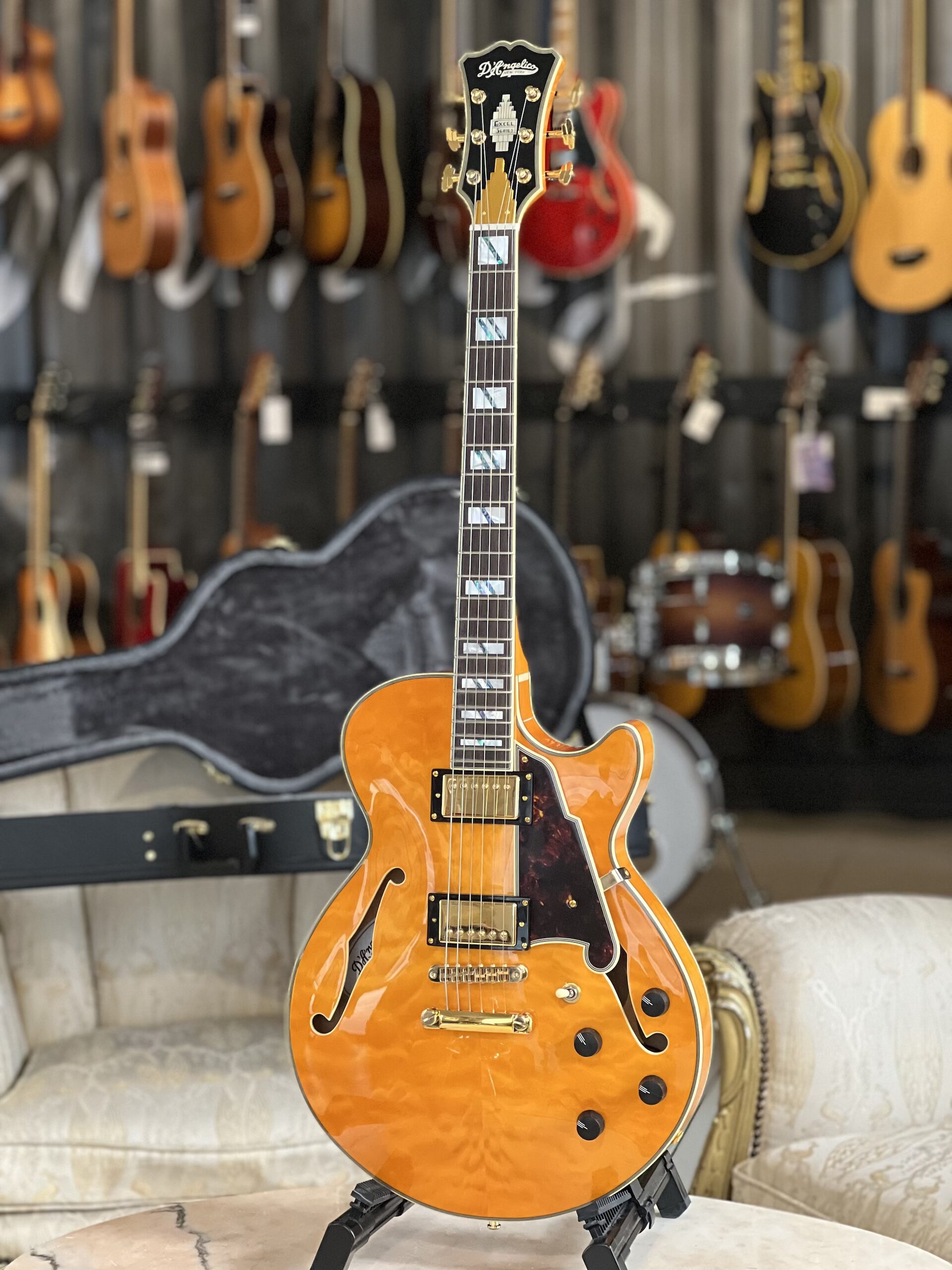 D'ANGELICO Excel SS XT Vintage Natural Quilt