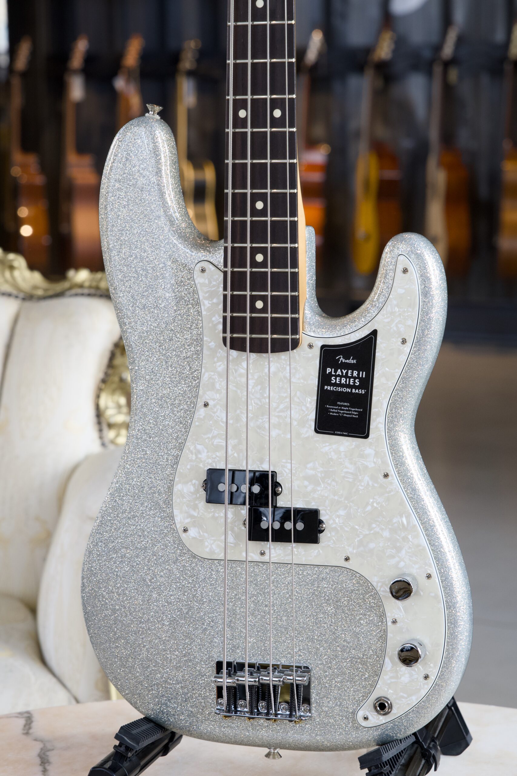 Fender 75th Anniversary Player II Precision Bass Rosewood Fingerboard Diamond Dust Sparkle - immagine 6
