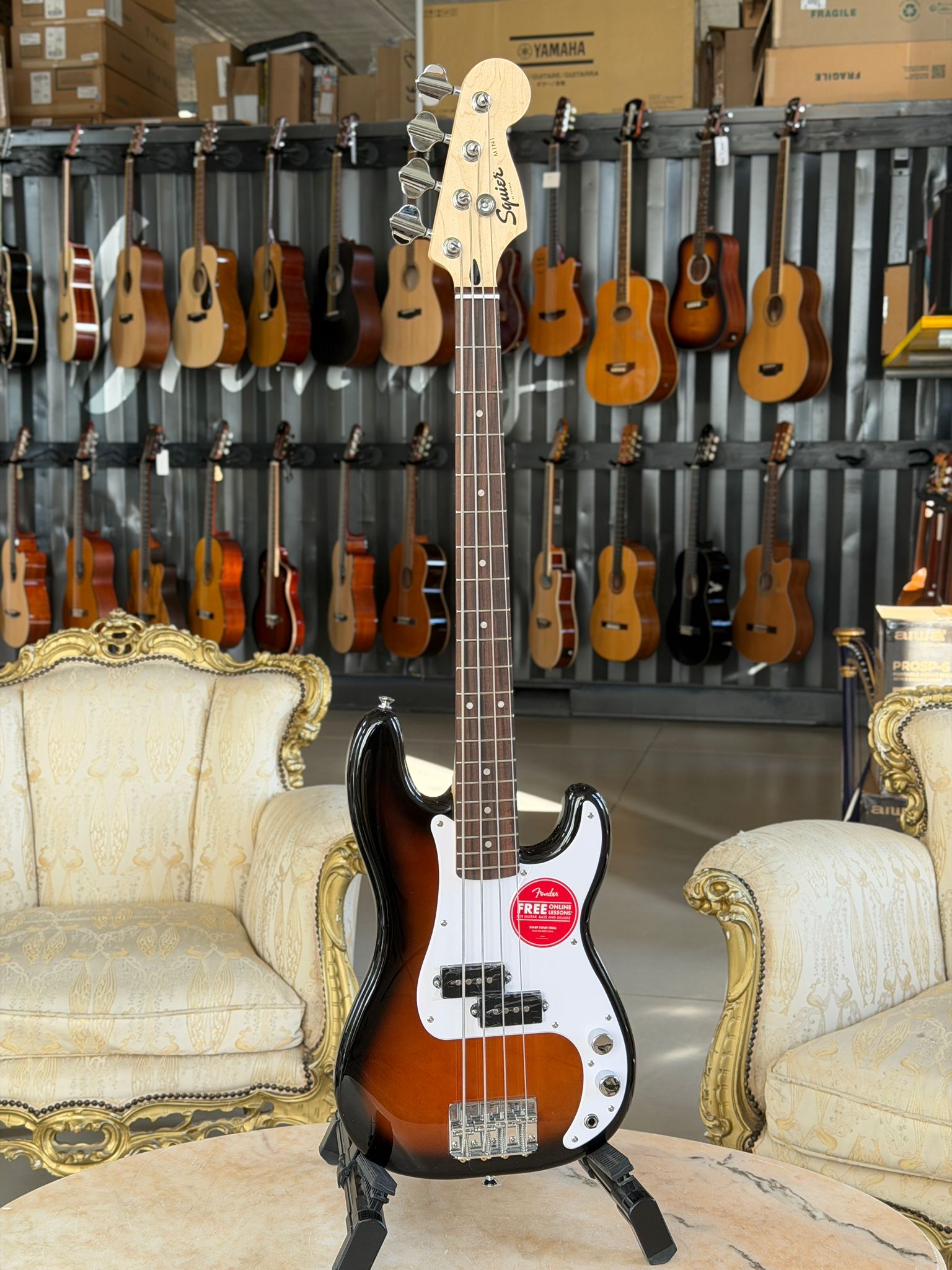 SQUIER Mini Precision Bass LRL 2C Sunburst