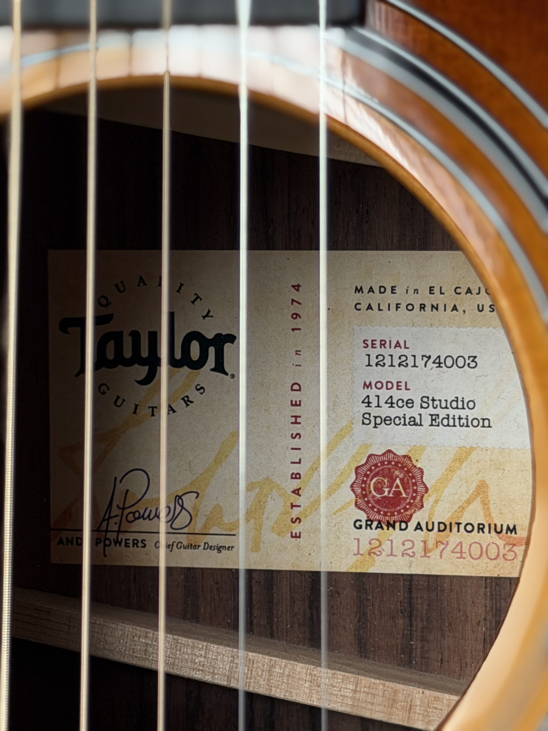 TAYLOR 414ce Studio Special Edition Honeyburst - immagine 4