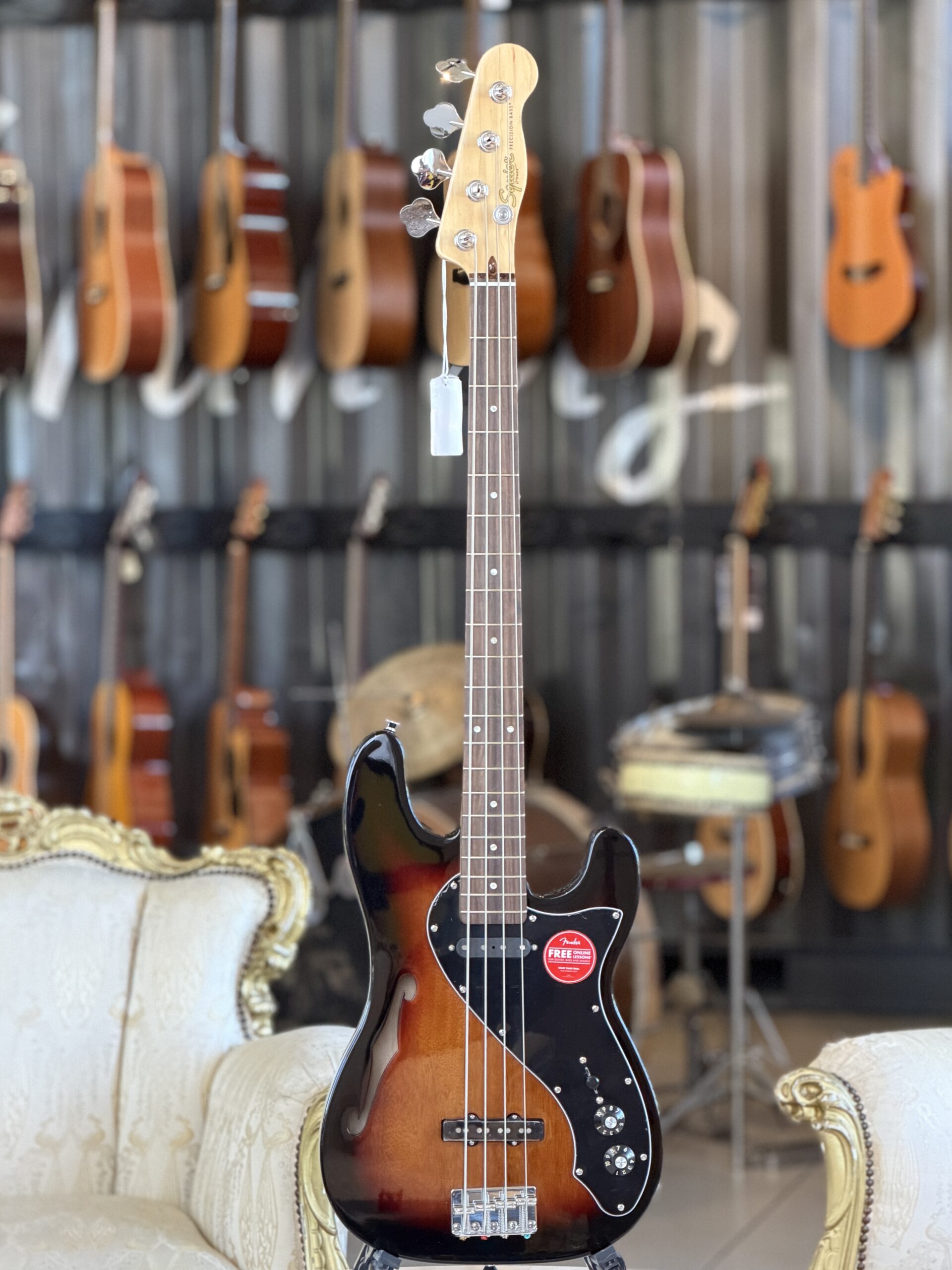 FENDER Squier Paranormal Precision Bass Thinline SJ 3-Color Sunburst PREORDER