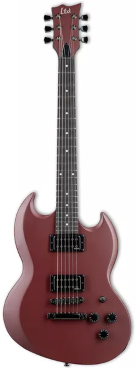 ESP Ltd Volsung - Oxblood Satin - Signature Lars Frederiksen C/astuccio