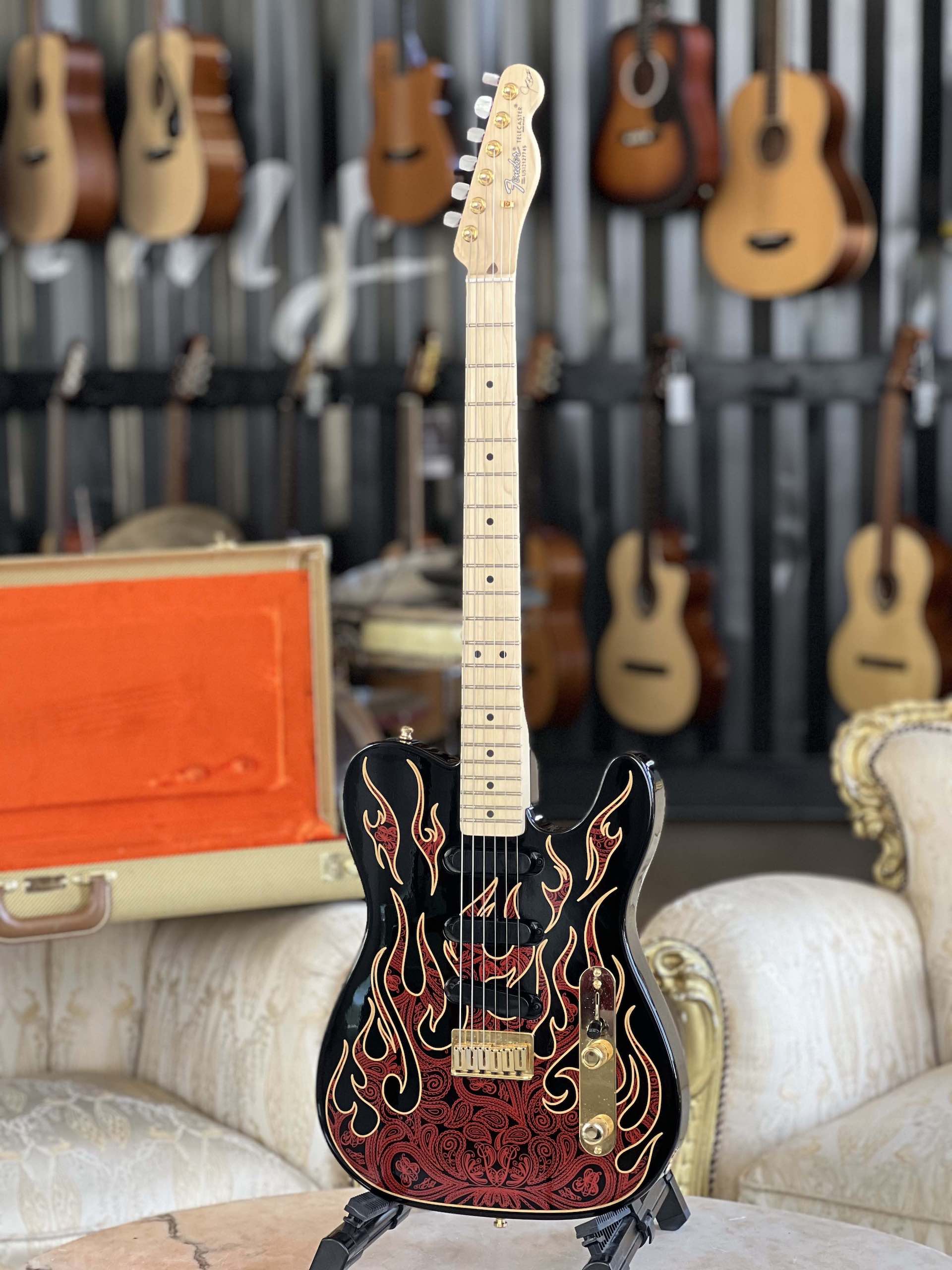 Fender James Burton Signature Telecaster - Red Paisley Flames