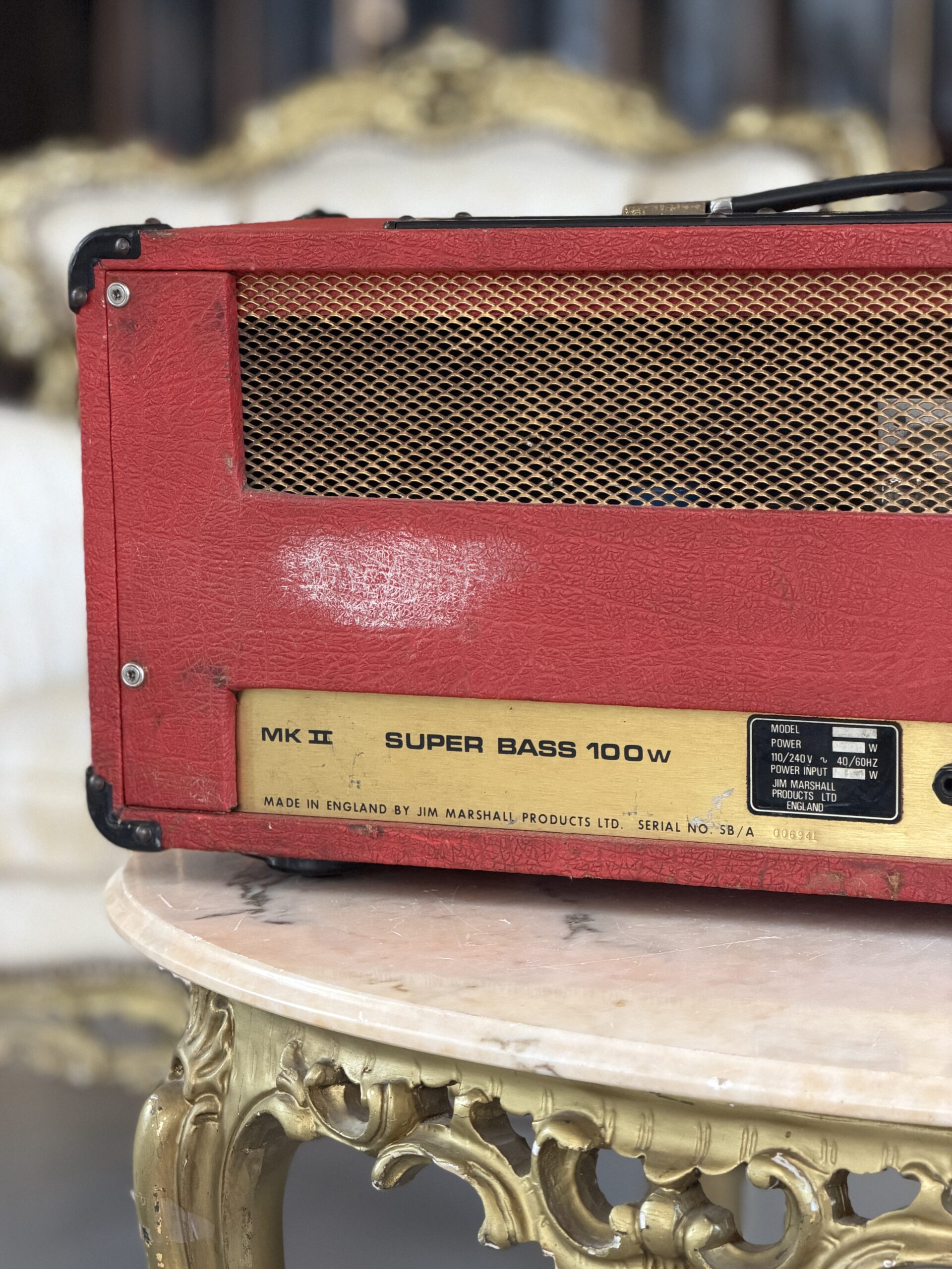 Marshall JMP SuperBass 100w anno 1979 Red Tolex - immagine 6
