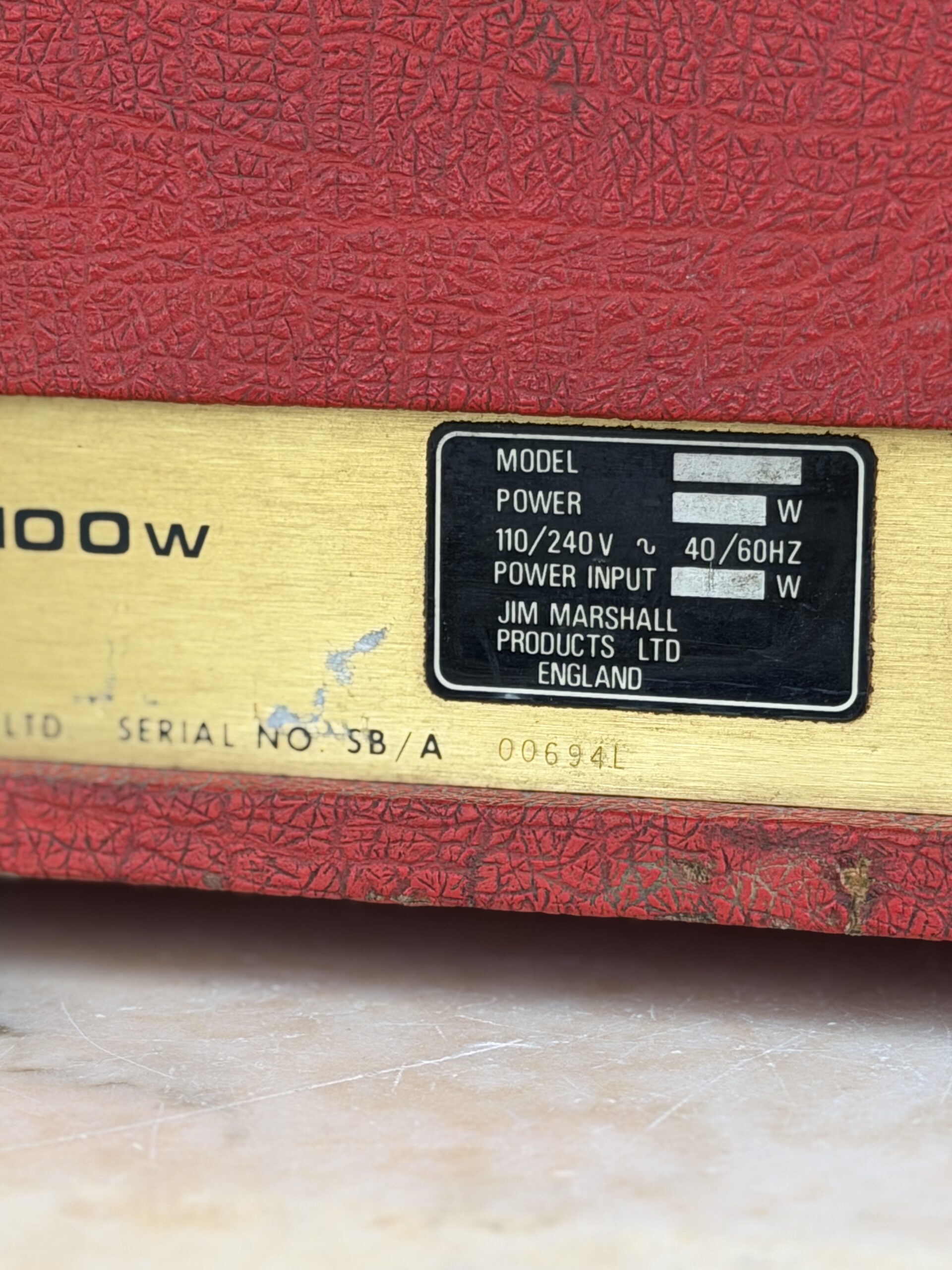 Marshall JMP SuperBass 100w anno 1979 Red Tolex - immagine 8