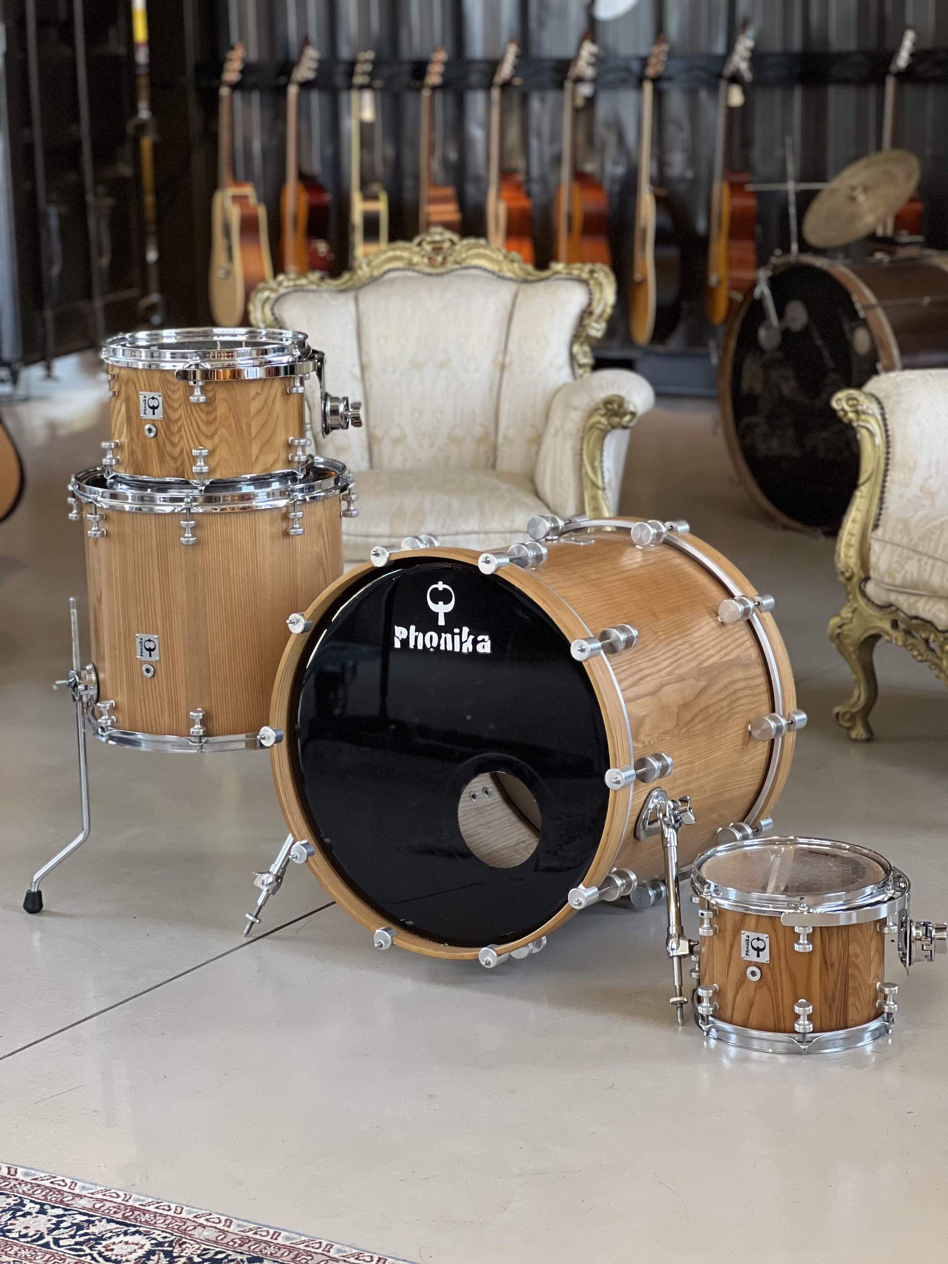 Phonika Drum Kit 22 10 12 16 - Doghe di Frassino - Ash Staves Shells