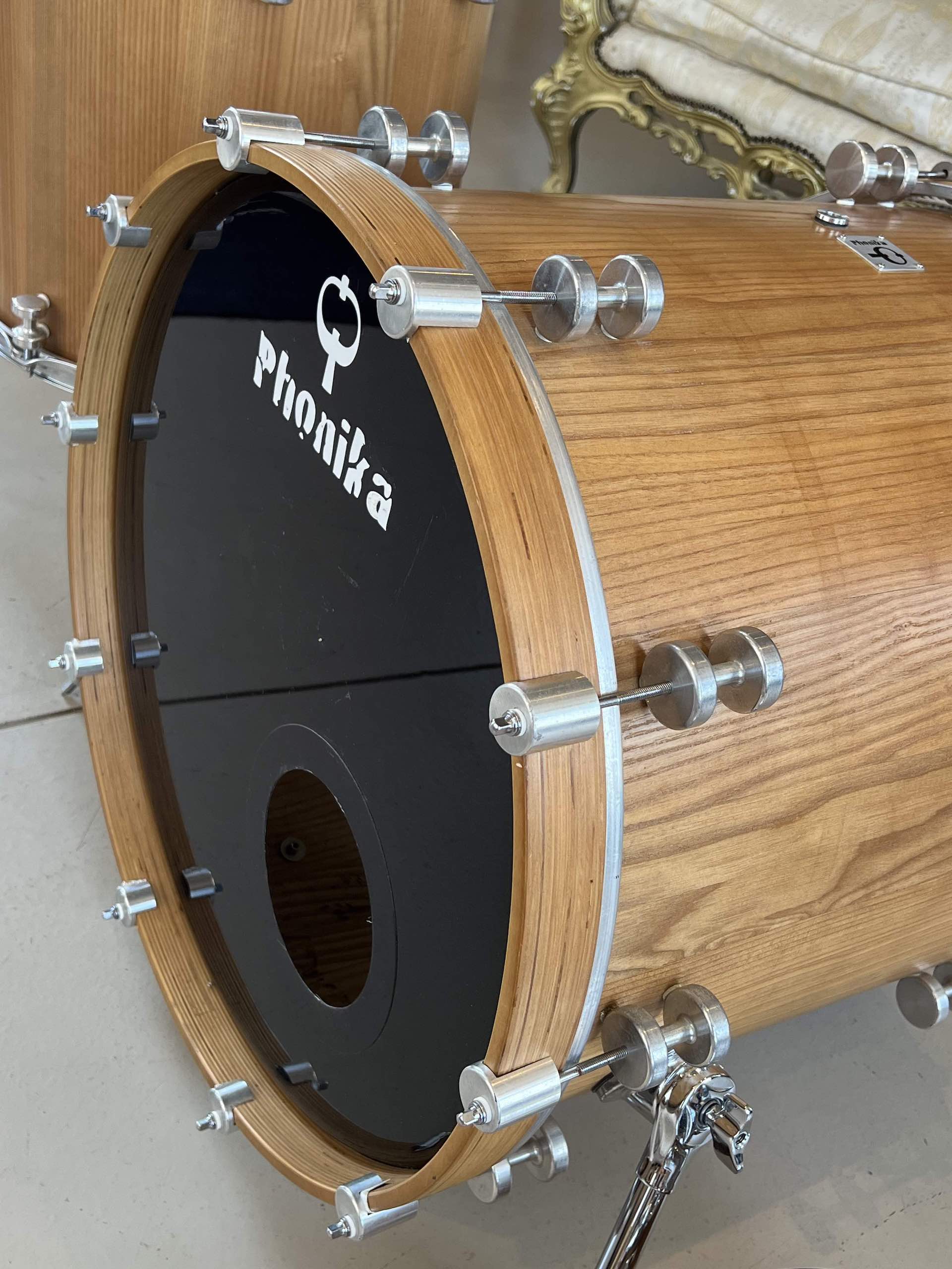 Phonika Drum Kit 22 10 12 16 - Doghe di Frassino - Ash Staves Shells - immagine 4