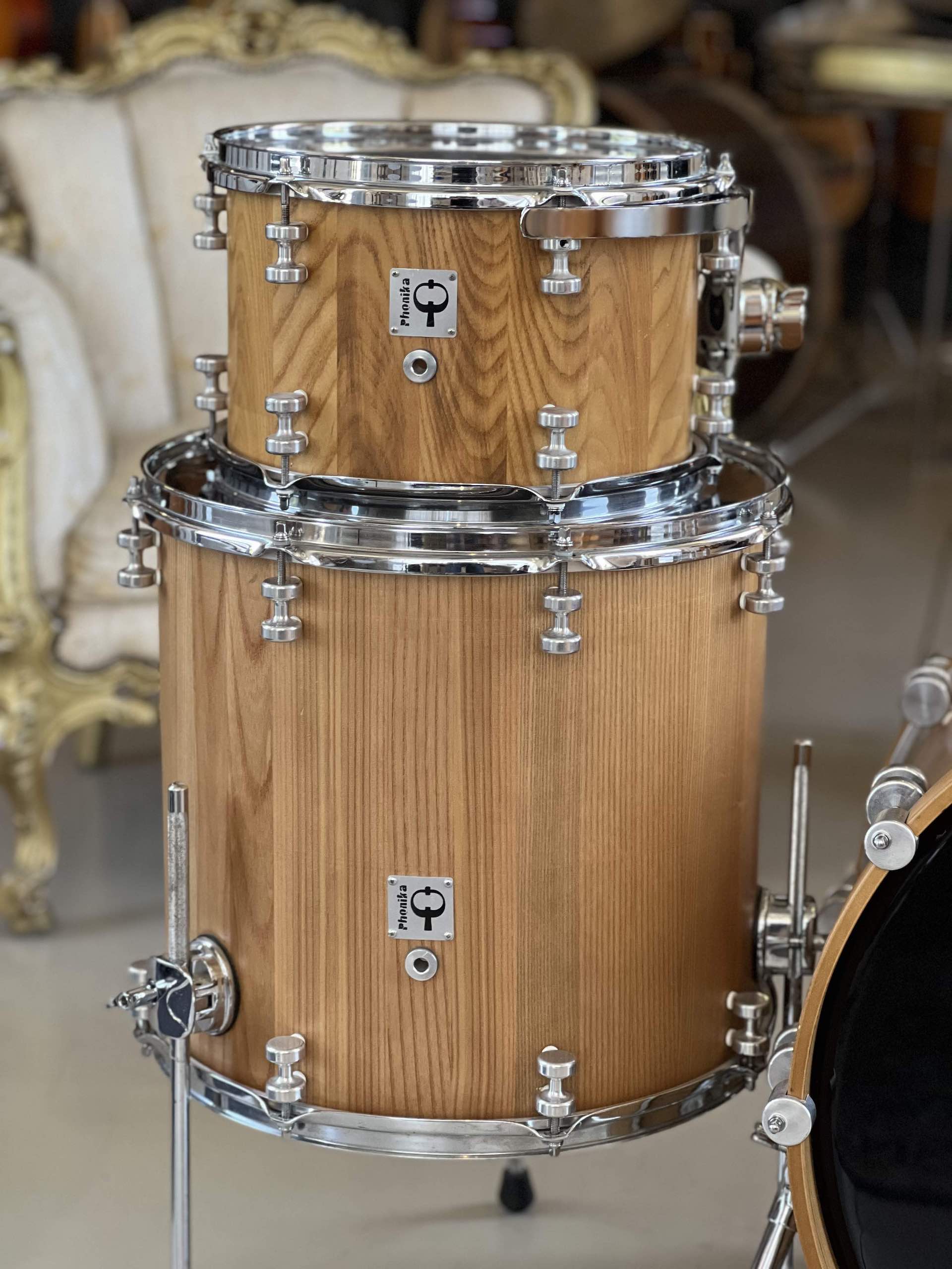 Phonika Drum Kit 22 10 12 16 - Doghe di Frassino - Ash Staves Shells - immagine 6