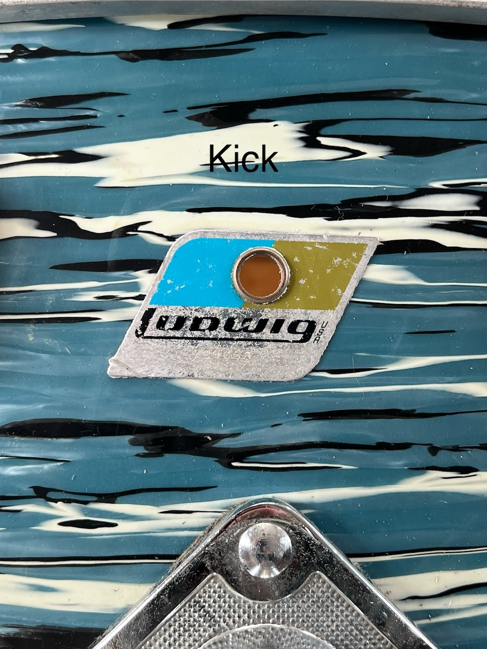 Ludwig "Bowling Ball" Blue Oyster 1970 - immagine 7