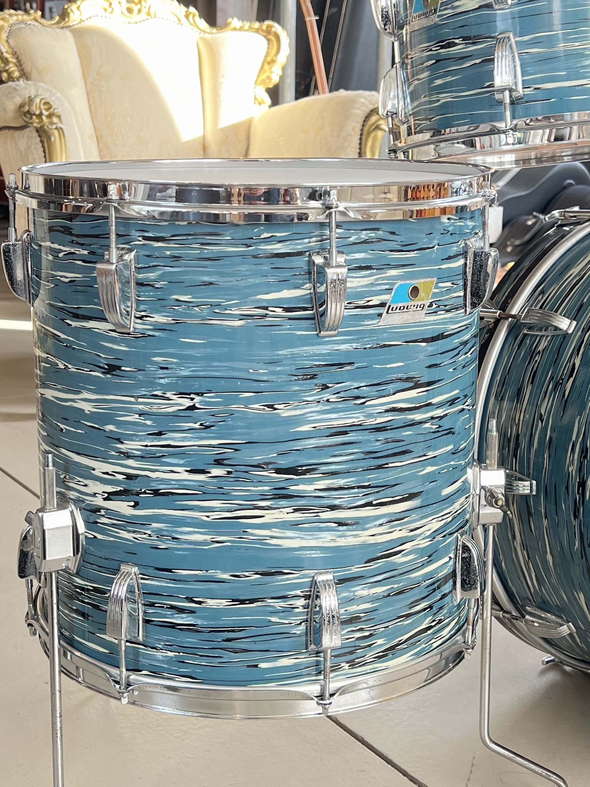 Ludwig "Bowling Ball" Blue Oyster 1970 - immagine 9
