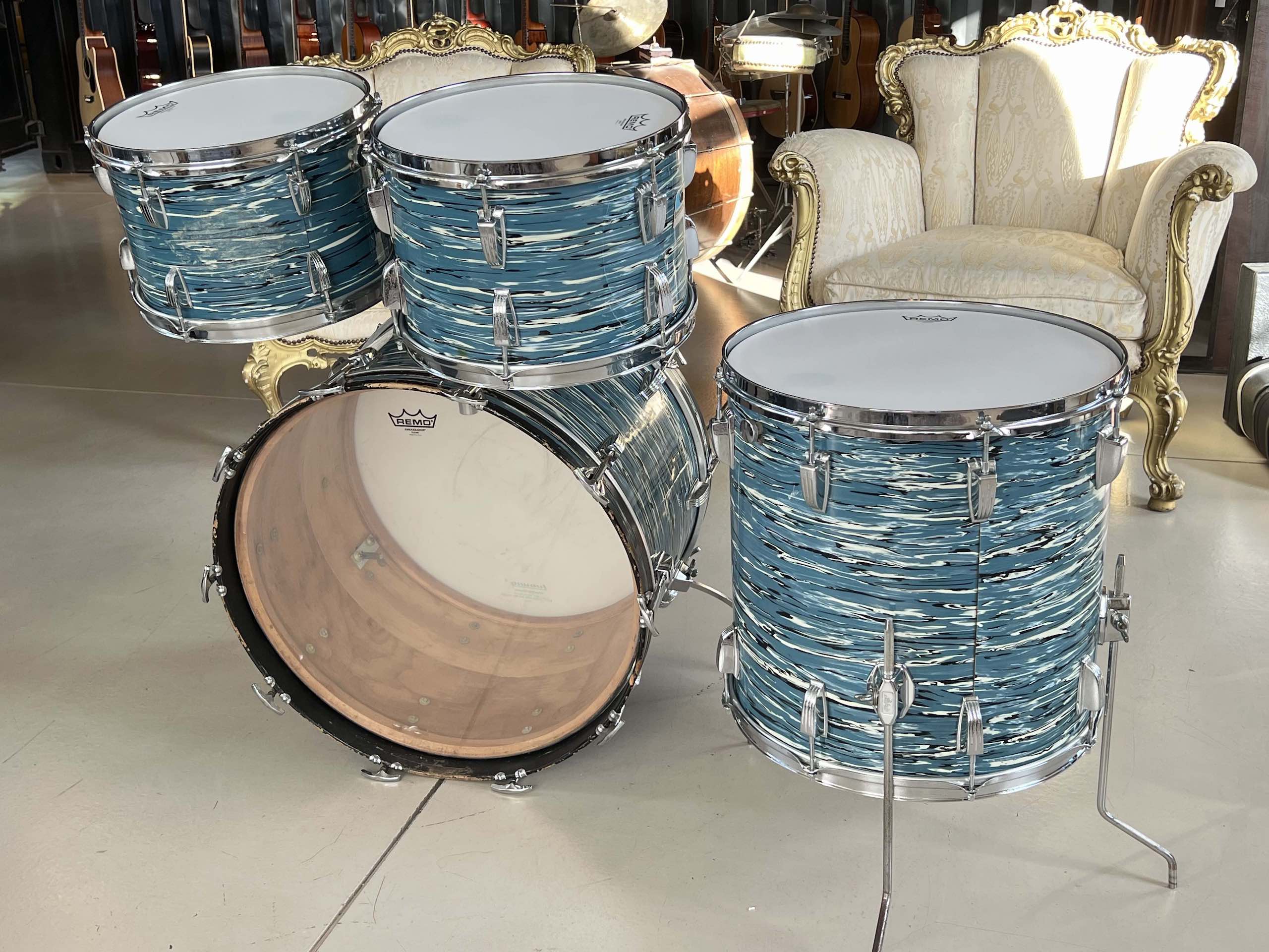 Ludwig "Bowling Ball" Blue Oyster 1970 - immagine 11