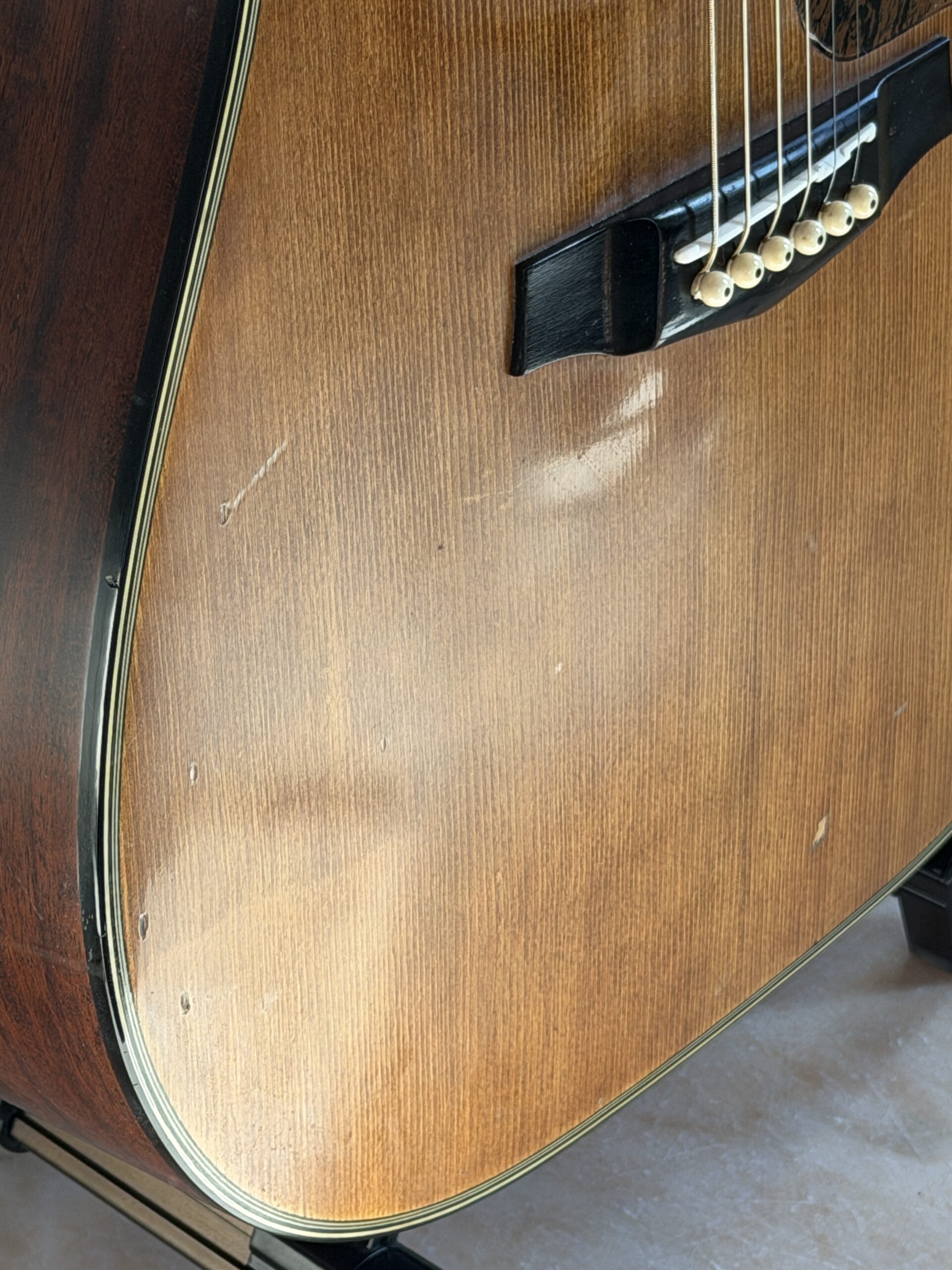 Ibanez S300 SV Vintage Dreadnought - Satin Violin - Made in Japan 1979 - immagine 3