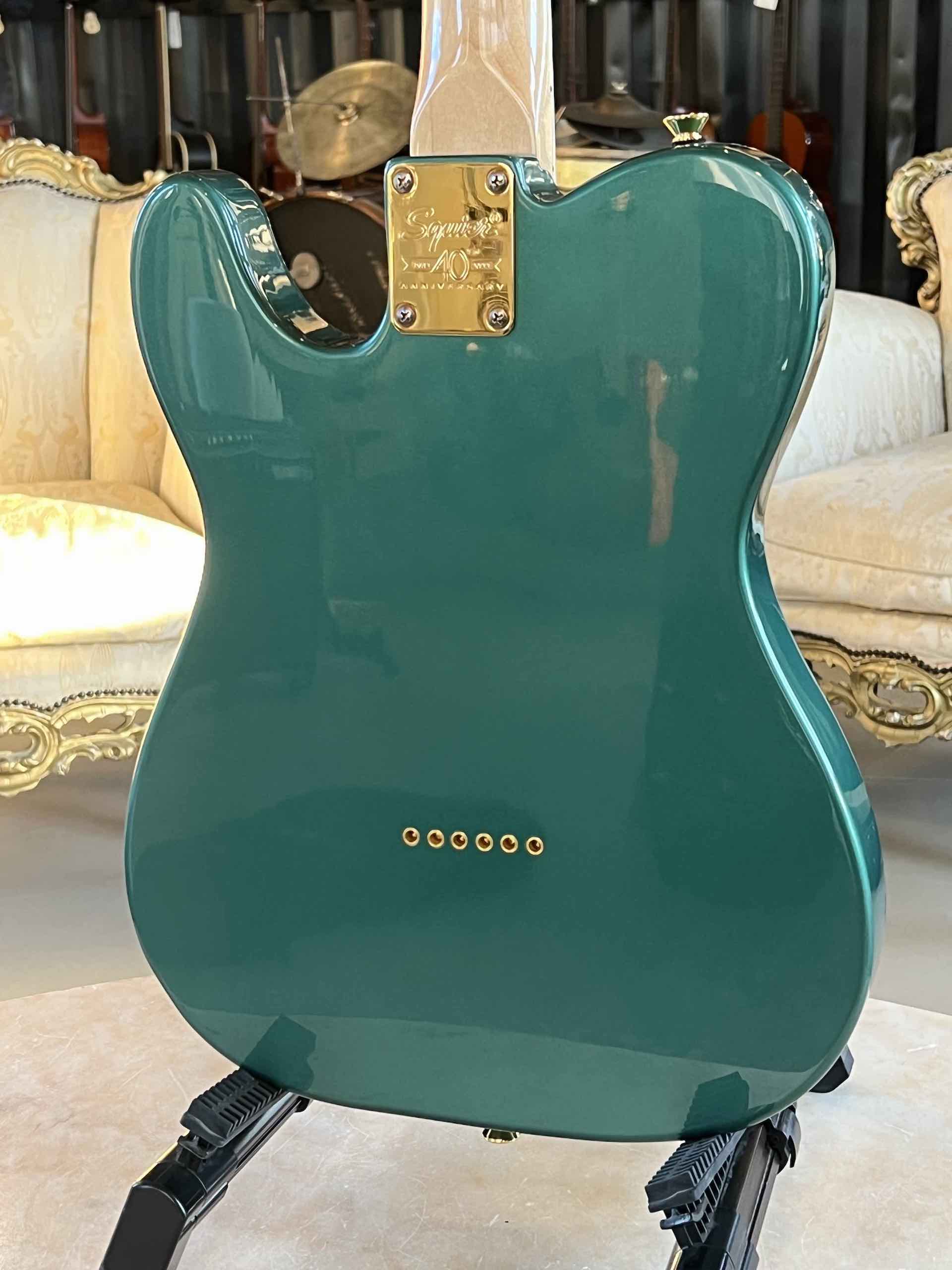 FENDER Squier 40th Telecaster LRL Gold Edition Sherwood Green Metallic - immagine 7