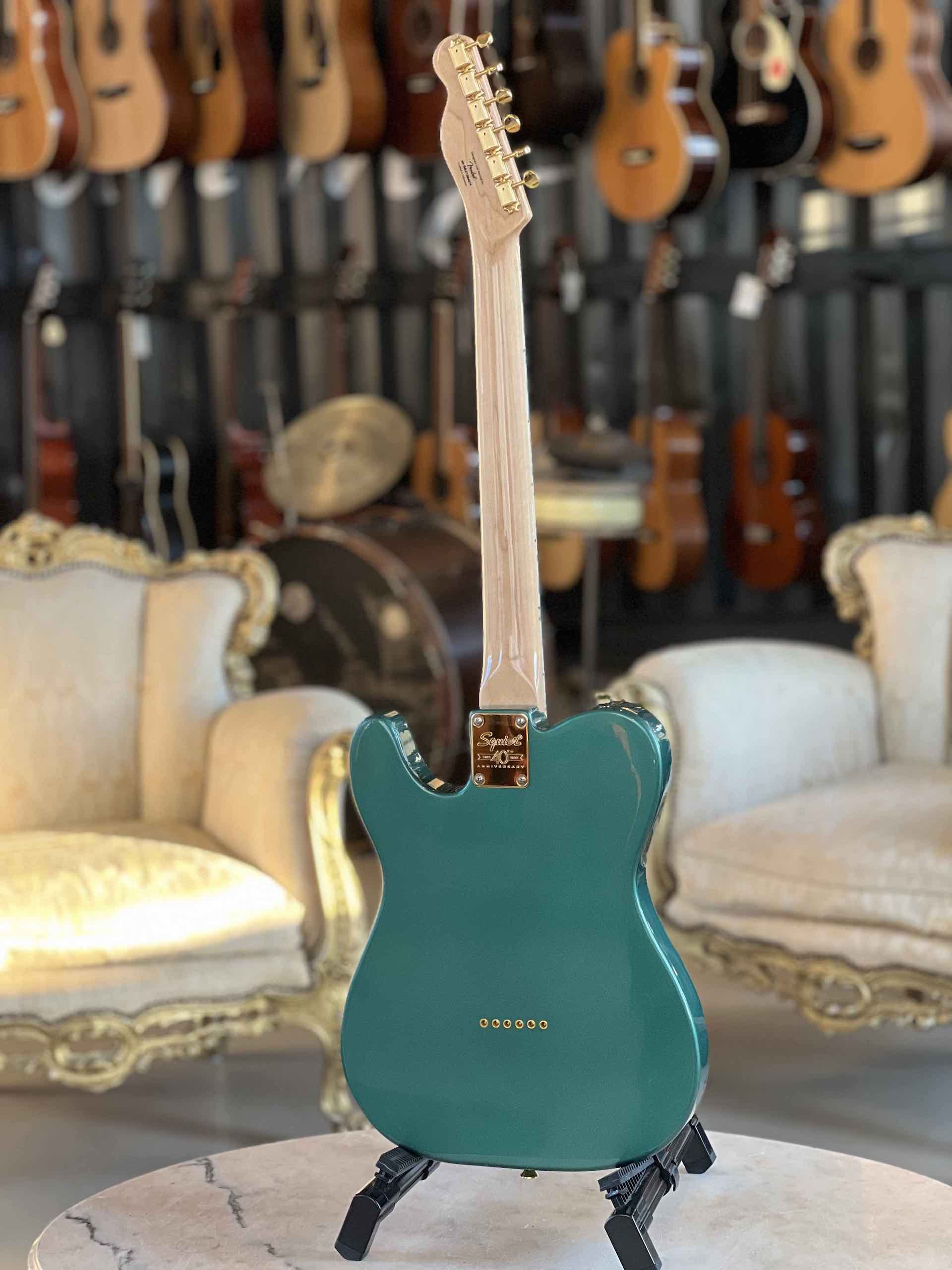 FENDER Squier 40th Telecaster LRL Gold Edition Sherwood Green Metallic - immagine 8